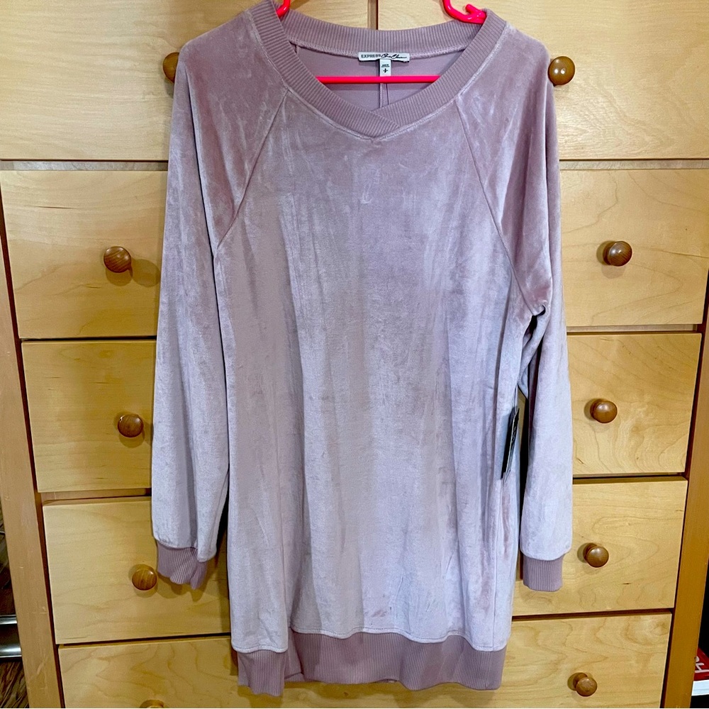 Comfy velour Express dress NWT!